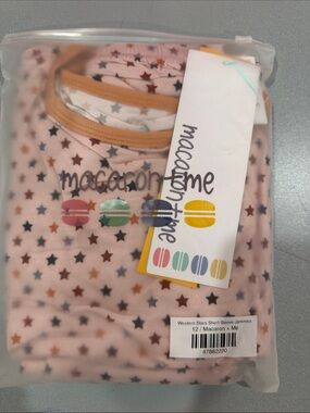 Macaron + Me Bamboo Kids Western Stars Short Sleeve Pajama Set 12 NWT